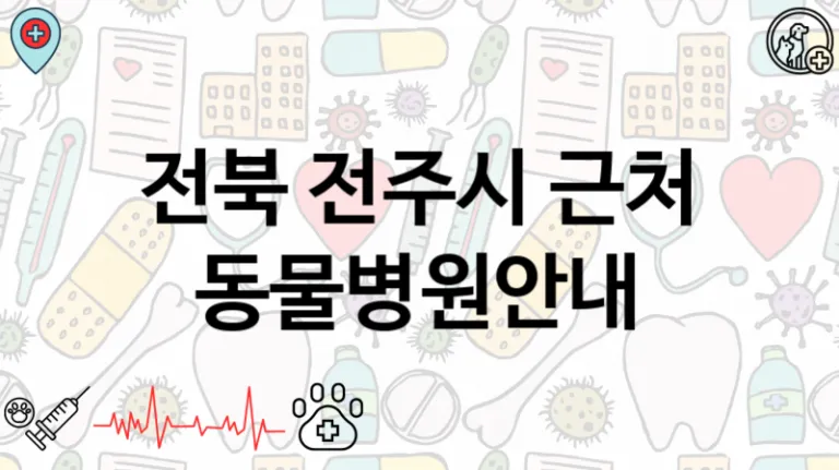 전주시 추천하는 근처 펫 동물병원
