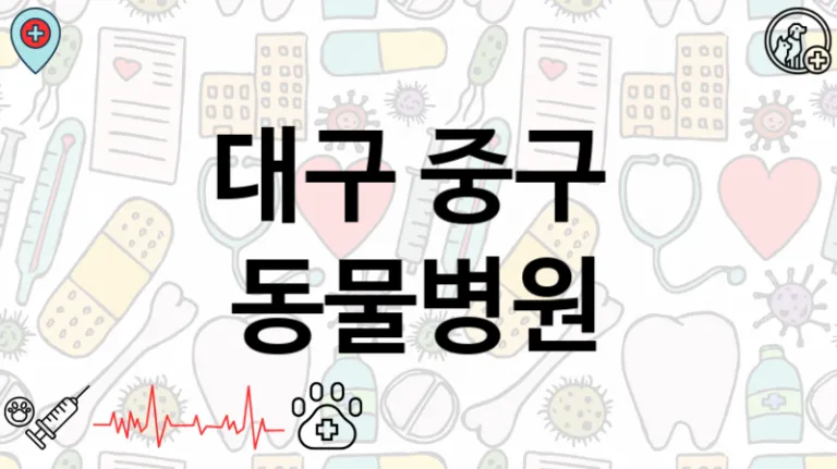 중구 추천하는 근처 반려 동물병원