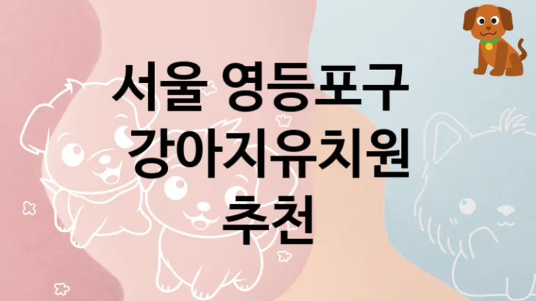 영등포구  반려견 강아지유치원 추천, 놀이터 및 교육 가격