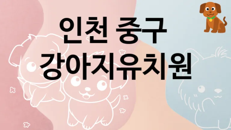 중구 추천 댕댕이 강아지유치원 추천, 놀이터 및 교육 케어비용
