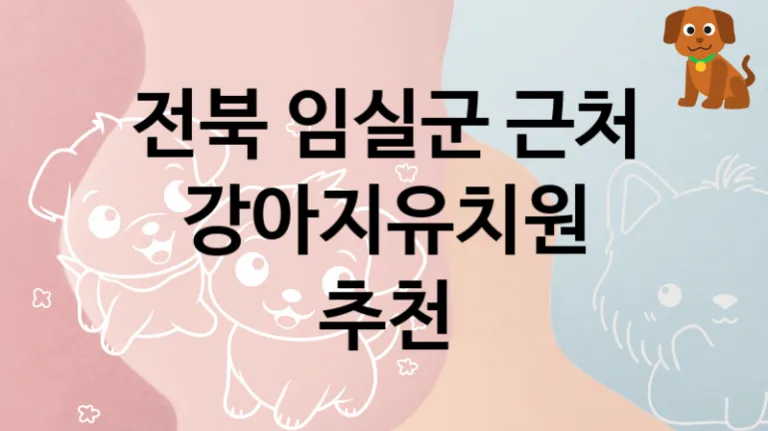 임실군 추천 댕댕이 강아지유치원 소개, 교육 및 관리 케어가격