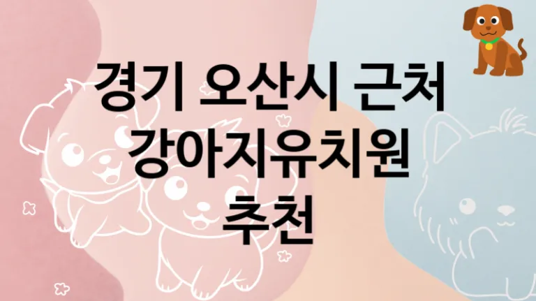 오산시 후기 좋은 댕댕이 강아지유치원 놀이터, 돌보미비용