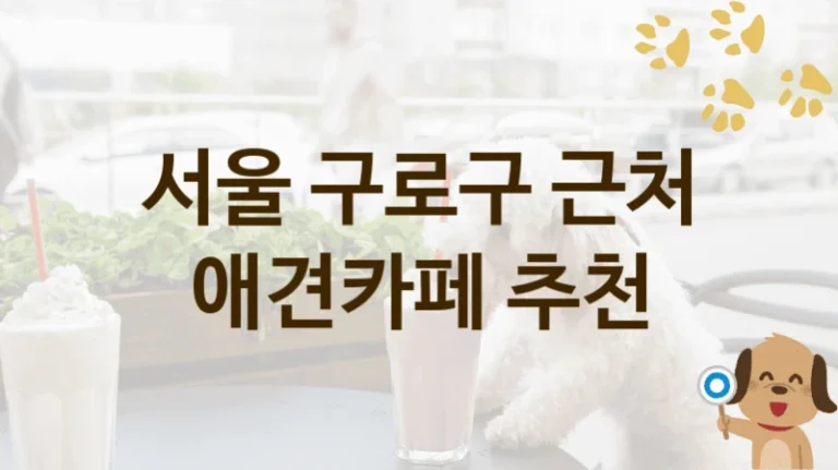구로구 댕댕이 맞춤 애견카페 추천 리스트, 입장료와 시설 안내
