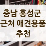 충남 홍성군 강아지 전용 용품점 추천 리스트 – 생활용품부터 건강용품까지