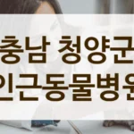 충남 청양군 SNS에서 유명한 동물병원